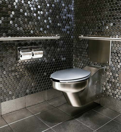 Stainless Steel Off-the-Floor Toilet